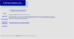 Desktop Screenshot of cjssecurities.com