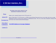 Tablet Screenshot of cjssecurities.com
